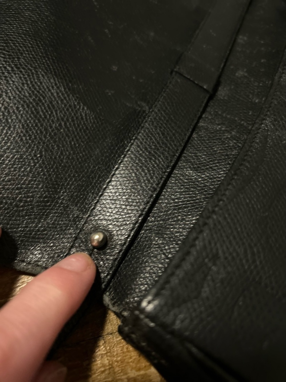 Saint Laurent Black Embossed Leather Crossbody Bag RARE VINTAGE 100% Authentic - Picture 6 of 15